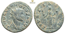 LAUDIUS II GOTHICUS, 268-270
Roma Mint. Antoninian, 1st Em. end 268-beginning 269. IMP C CLAVDIVS AVG. Drape. Armored bust with pcs. right. Rv/ CON–CO...