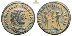 Diocletianus Antoninianus
Diocletianus (284-305 AD). AE silvered Antoninianus….Obv. IMP CC VAL DIOCLETIANVS AVG Radiate, draped and cuirassed bust rig...