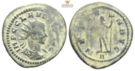 Claudius II Gothicus. A.D. 268-270. BI antoninianus Antioch, ca. late A.D. 268-late 269. IMP C CLAVDIVS AVG, radiate, draped and cuirassed bust of Got...