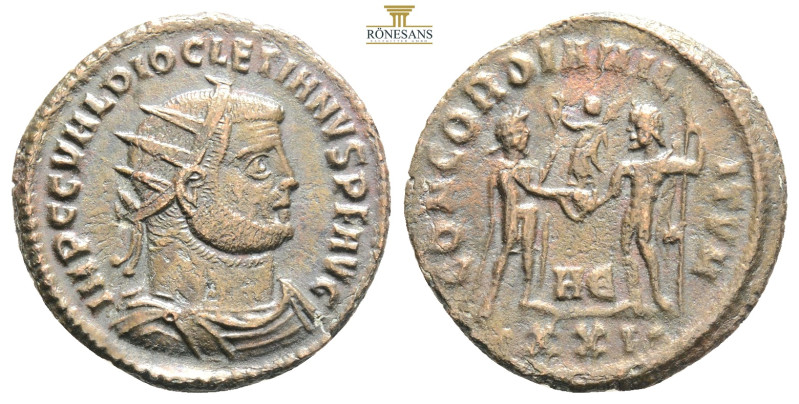 Diocletianus Antoninianus
Diocletianus (284-305 AD). AE silvered Antoninianus….O...