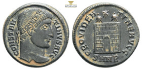 Constantine I The Great (307/10-337) AE Follis Nicomedia.
Obv: CONSTANTINVS AVG, Laureate head right.
Rev: PROVIDENTIAE AVGG / SMNB, Camp gate, with t...