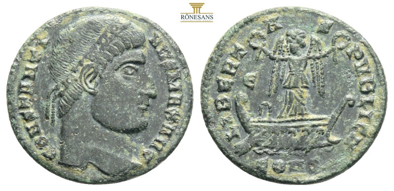 Constantine I, ‘The Great’, 307/10-337 AD. AE, Follis. Constantinople.
Obv: CONS...