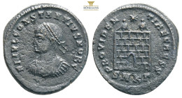 Constantius II. (324-361 AD).
Obv. CONSTANTIVS IVN NOB C, laureate, draped and cuirassed bust left, fur over left shoulder.
Rev. PROVIDENTIAE CAESS 2,...