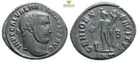 Maximinus II, as Augustus, 309-312. Follis Alexandria, 312. IMP C GAL VAL MAXIMINVS P F AVG Laureate head of Maximinus to right. Rev. GENIO AVGVST….Ex...