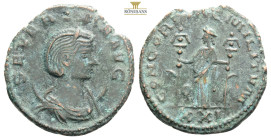 Severina, Augusta, 270-275. Antoninianus Antioch, 275. SEVERINA AVG Diademed and draped bust of Severina on crescent to right. Rev. CONCORDIAE MILITVM...