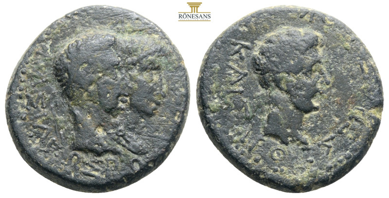 KINGS OF THRACE. Rhoemetalkes I with Augustus (Circa 11 BC-AD 12). AE
ΒΑΣΙΛΕΩΣ Ρ...