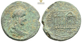 PONTOS. Neocaesarea. Gallienus (253-268). Ae. Dated CY 199 (262/3).
Obv: AVT KAI ΠO ΛIK ΓAΛΛIHNOC.
Laureate, draped and cuirassed bust right.
Rev: MHT...