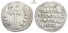LEO III THE "ISAURIAN", with CONSTANTINE V (717-741). Miliaresion. Constantinople.
Obv: ҺISVS XRISTЧS ҺICA.
Cross potent set on three steps.
Rev: LЄOҺ...