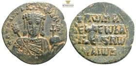 Byzantine
Constantine VII Porphyrogenitus, with Romanus I and Christopher. AD 913-959. Byzantine
Follis Æ
RωmAn bASILEVS Rωm Faced bust of Romanus I w...