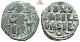 BYZANTINE EMPIRE….
Byzantine. Anonymous (attributed to Constantine IX), c. 1042-1055. AE Follis Constantinople 8,22g 25mm