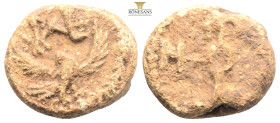 Seal & Weight & Token
PB Byzantine seal (6th-7th century AD).
Obv: Eagle with uplifted wings and head turned to right. In field above head of eagle, c...