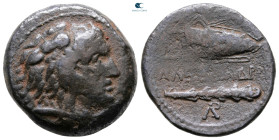 Kings of Macedon. Uncertain mint. Alexander III "the Great" 336-323 BC. Bronze Æ