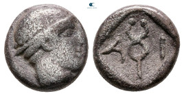 Thrace. Ainos circa 458-454 BC. Diobol AR