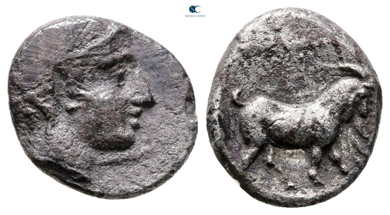 Thrace. Ainos circa 429-426 BC. 
Diobol AR

12 mm, 1,21 g



Good Fine