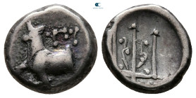 Thrace. Byzantion circa 387-340 BC. Hemidrachm AR