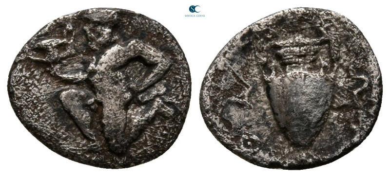 Islands off Thrace. Thasos circa 405-355 BC. 
Trihemiobol AR

12 mm, 0,64 g
...