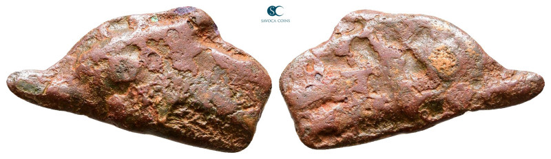 Scythia. Olbia circa 437-410 BC. 
Cast dolphin Æ

22 mm, 1,93 g



Fine
