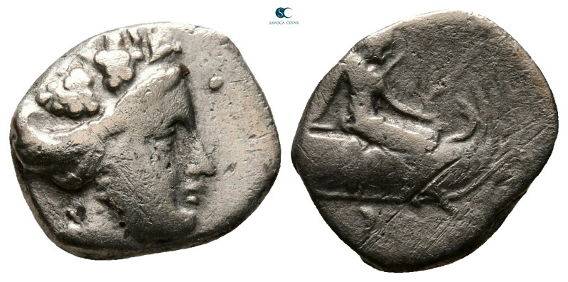 Euboea. Histiaia circa 168-146 BC. 
Tetrobol AR

13 mm, 1,67 g



Nearly ...