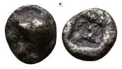 Asia Minor. Uncertain mint circa 450-400 BC. Tetartemorion AR