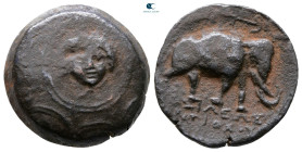 Seleukid Kingdom. Uncertain military mint in Coele. Antiochos III Megas 223-187 BC. Bronze Æ