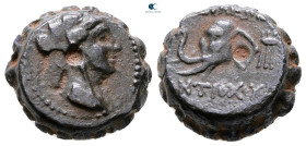 Seleukid Kingdom. Antioch on the Orontes. Antiochos IV Epiphanes 175-164 BC. Serrate Æ