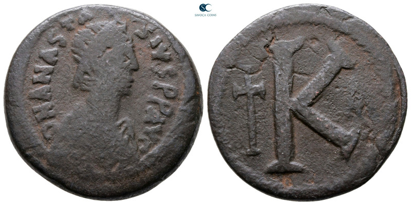 Anastasius I AD 491-518. Constantinople
Half Follis or 20 Nummi Æ

26 mm, 8,7...