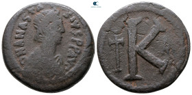 Anastasius I AD 491-518. Constantinople. Half Follis or 20 Nummi Æ