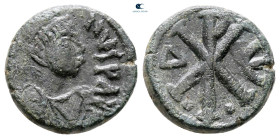 Justin I AD 518-527. Constantinople. Pentanummium Æ