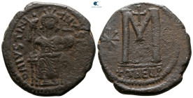 Justinian I AD 527-565. Theoupolis (Antioch). Follis or 40 Nummi Æ