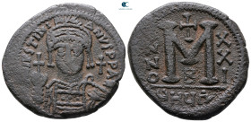 Justinian I AD 527-565. Theoupolis (Antioch). Follis or 40 Nummi Æ