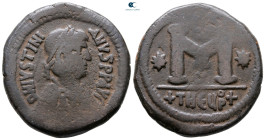 Justinian I AD 527-565. Theoupolis (Antioch). Follis or 40 Nummi Æ