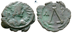 Justinian I AD 527-565. Thessalonica. 4 Nummi Æ