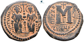 Justin II and Sophia AD 565-578. Theoupolis (Antioch). Follis or 40 Nummi Æ