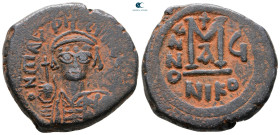 Maurice Tiberius AD 582-602. Nikomedia. Follis or 40 Nummi Æ