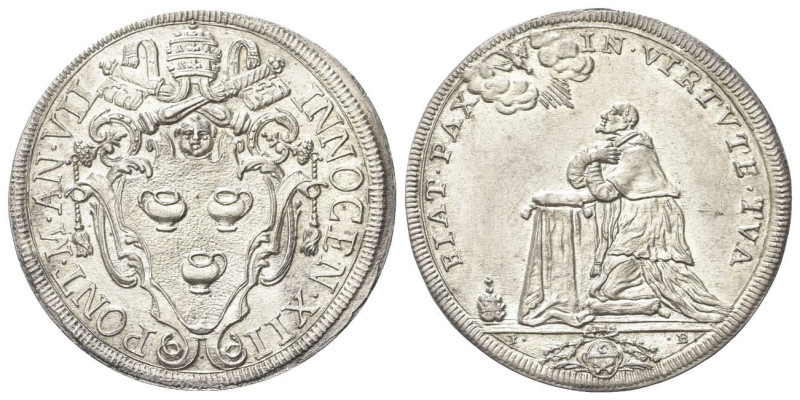 ROMA
Innocenzo XII (Antonio Pignatelli), 1691-1700.
Mezza Piastra a. VII.
Dr....