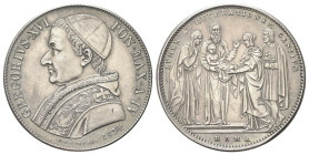 ROMA
Gregorio XVI (Bartolomeo Alberto Cappellari), 1831-1846.
Scudo 1834 a. IV opus N. Cerbara.
Dr. GREGORIVS XVI - PON MAX A IV. Busto del Pontefi...