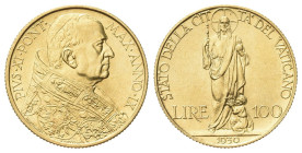 ROMA
Pio XI (Achille Ratti), 1922-1938.
Città del Vaticano. 100 Lire 1930 a. IX.
Dr. Busto del Pontefice a d., con zucchetto e piviale.
Rv. Cristo...