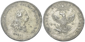 SICILIA
Ferdinando IV (I) di Borbone, 1759-1816.
Oncia da 30 Tarì 1785.
Dr. FERDINANDVS D G SICIL ET HIER REX. Busto corazzato a d.; sotto, la data...