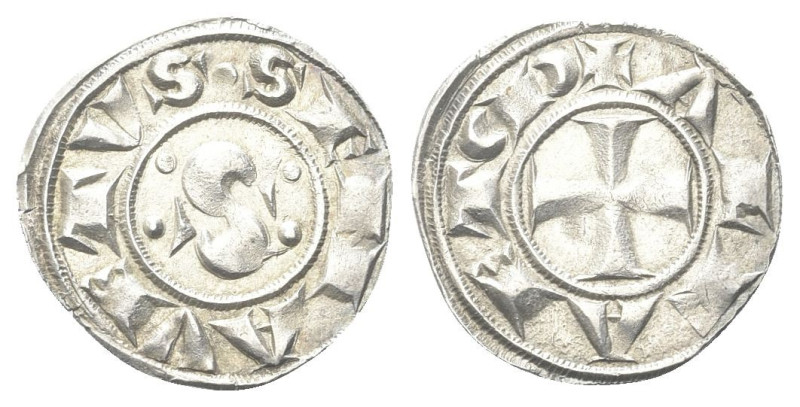 SIENA
Repubblica, 1180-1390.
Grosso da 12 Denari 1211-1250 circa.
Dr. SENA VE...