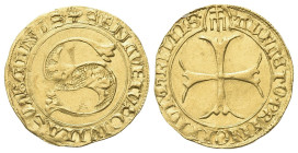 SIENA
Repubblica, 1404-1555. 
Fiorino d’oro largo.
Dr. SENA VETVS CIVITAS VIRGINIS. Grande S fogliata.
Rv. ALFA ET O PRINCIPIVM 7 FINIIS (tridente...