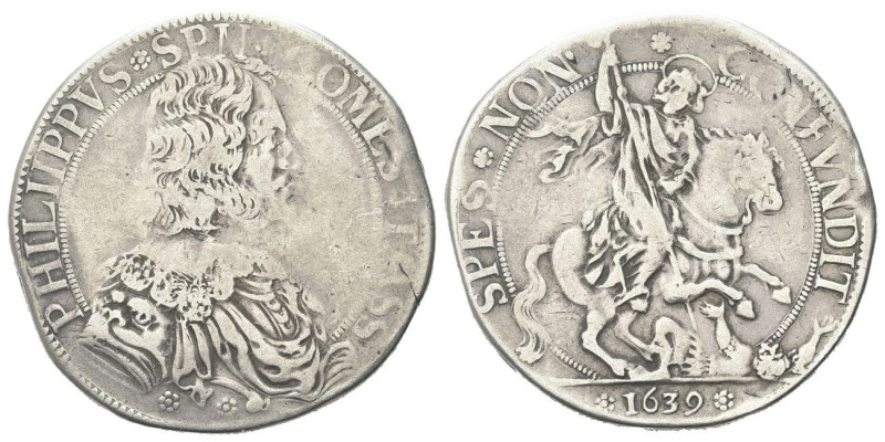 TASSAROLO
Filippo Spinola, 1616-1688.
Scudo 1639.
Dr. PHILIPPVS SPN COMES TAS...