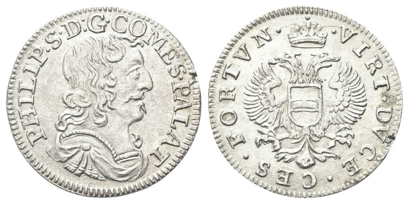 TASSAROLO
Filippo Spinola, 1616-1688.
Sedicesimo di Scudo.
Dr. PHILIP S D G C...