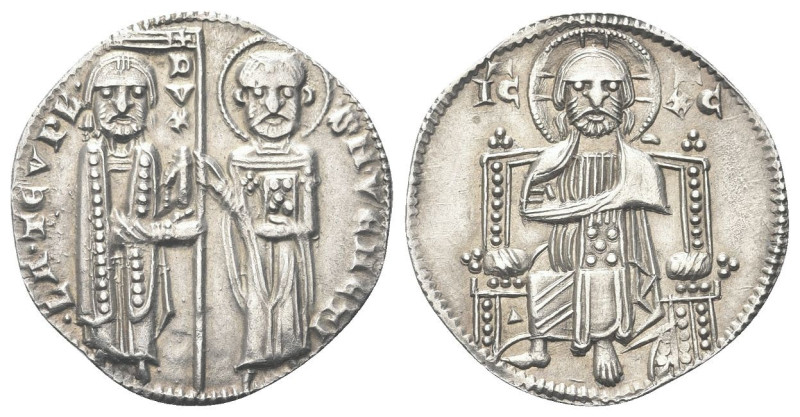 VENEZIA
Iacopo Tiepolo Doge XLIII, 1229-1249.
Grosso.
Dr. IA TEVPL - S M VENE...