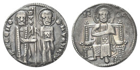 VENEZIA
Ranieri Zeno Doge XLV, 1253-1268.
Grosso.
Dr. RA CENO - S M VENETI. San Marco e il Doge, stanti e frontali, reggono entrambi lo stendardo; ...