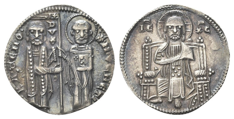 VENEZIA
Ranieri Zeno Doge XLV, 1253-1268.
Grosso.
Dr. RA CENO - S M VENETI. S...