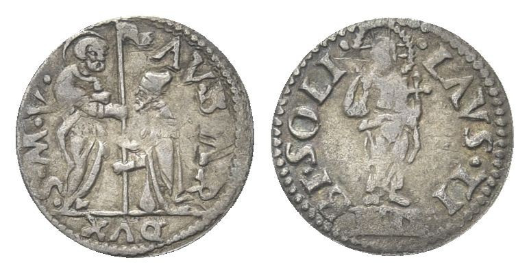 VENEZIA
Agostino Barbarigo Doge LXXIV, 1486-1501.
Soldino Laus Tibi Soli.
Dr....