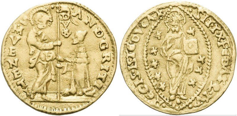 VENEZIA
Andrea Gritti Doge LXXVII, 1523-1532.
Ducato.
Dr. AND GRITI - S M VEN...
