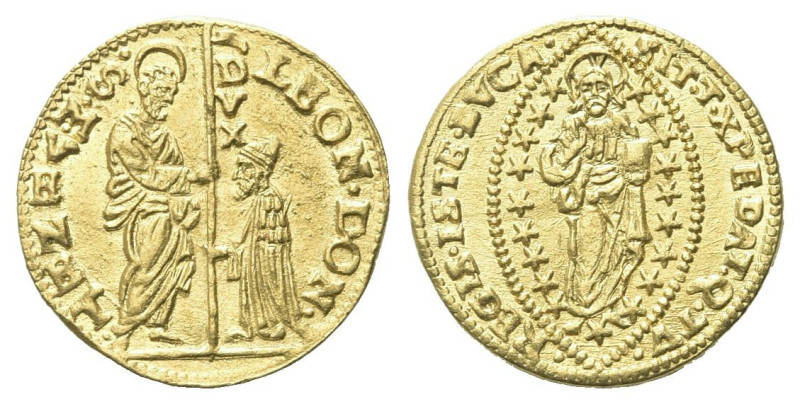 VENEZIA
Leonardo Donà Doge XC, 1606-1612.
Zecchino.
Dr. LEON DON - S M VENET....