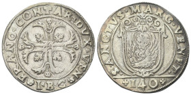 VENEZIA
Francesco Contarini Doge XCV, 1623-1624.
Scudo della croce da 140 Soldi, sigle I B G.
Dr. FRANC CONTAR DVX VEN. Croce fogliata, con rosa al...