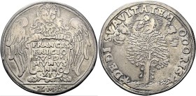 VENEZIA
Francesco Erizzo Doge XCVIII, 1631-1646.
Osella anno XIV, 1644.
Dr. Il leone alato e nimbato di fronte, in piedi sulle zampe posteriori, re...
